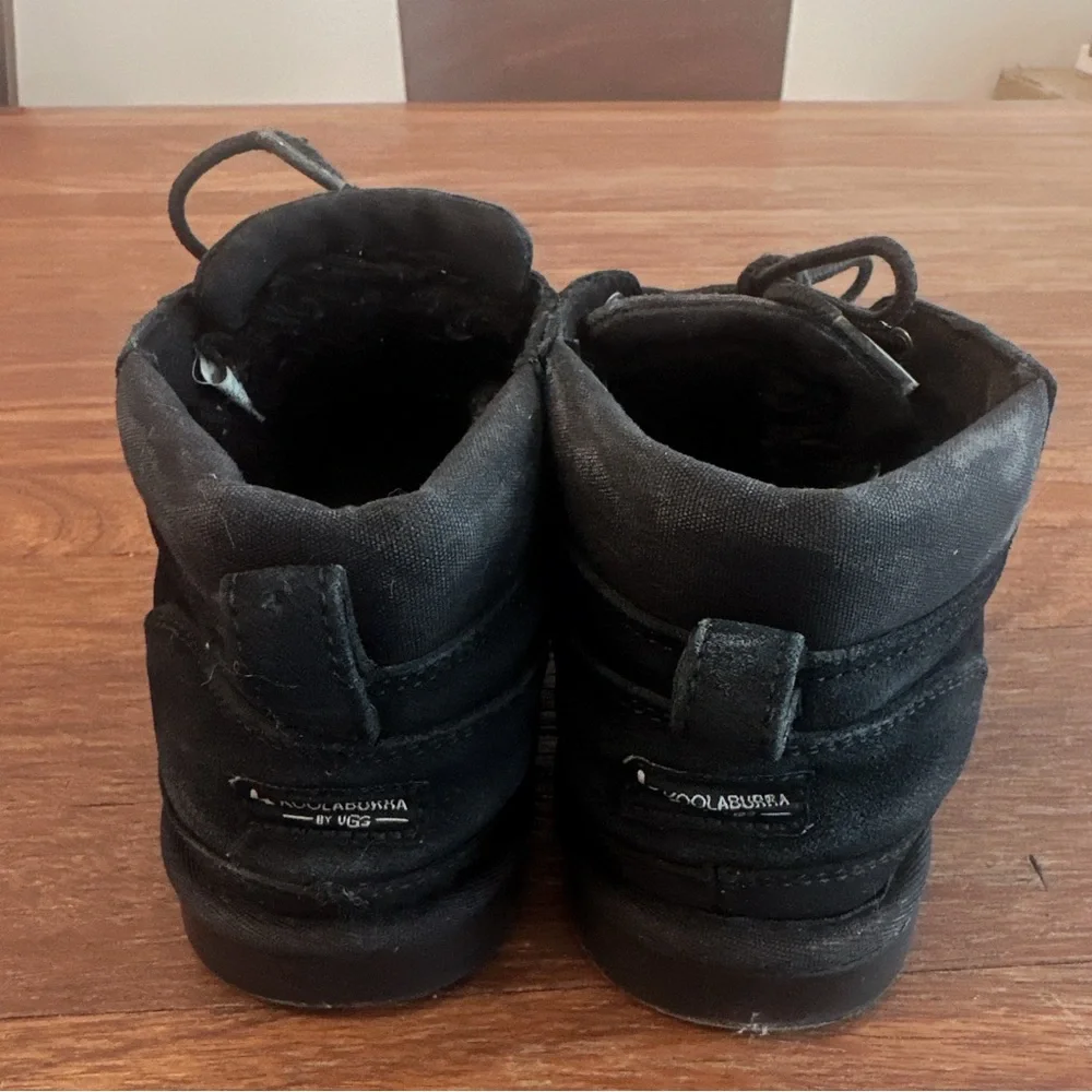 Koolaburra by UGG Kids Boots Size 4 Black Ankle Boots Lace Up Winter Shoes